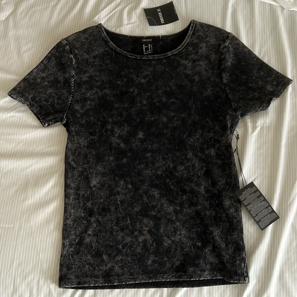 Ribbed Acid Wash Top